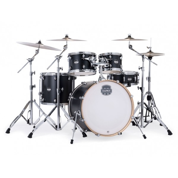 Mapex Mars Maple 5-Piece Rock Shell Pack Matte Black (KD)